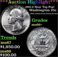 ***Auction Highlight*** 1991-d Washington Quarter