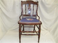 Parlour Chair with Needle Point Seat