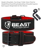 Weight Lifting Belts- Free Strap 4" Wide