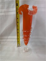 Art glass orange vase Murano?