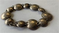 Vintage Silver Coin Bracelet