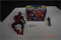 Spiderman Lunch Box, Figurine & Batman Pez