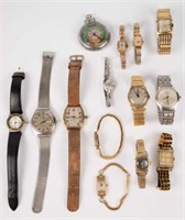 Lot of 14 Vintage Watches - Hamilton, Gruen, Etc.
