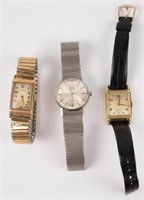 Lot: 3 Vintage Wristwatches - Movado & GF Hamilton
