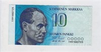 Finland 10 Markka1986 Serial 19 Replacement XF.RF1