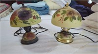 FLOWERED GLASS LAMP SHADE LAMPS