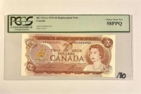 Canada $2 Dollars Replacement PCGS58+GIFT!! CABN