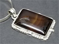 Sterling Silver Large Pendant Necklace