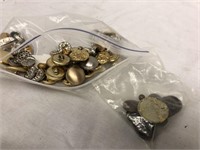 Vintage Lot of Metal Buttons and Tokens