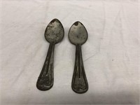 (2) WWI Military Spoons