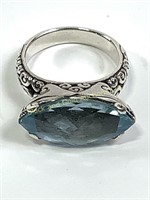 925 ring with blue stone
