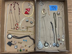Jewelry: necklaces, earrings, pins