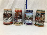 (36) Budweiser Beer Steins, Mostly Holiday, Some