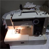 Portable White Zigzag Sewing Machine