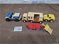 Vintage Tonka, Buddy L, and Tootsie toy trucks