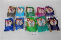 10 assorted -McDonalds TY Beanie Babies