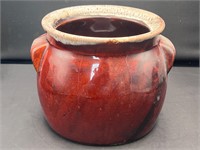 Vintage bean pot (no lid) lovely vase glazed