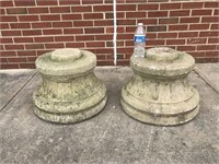 Pr Cast Concrete Vases