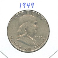 1949 Franklin Silver Half Dollar