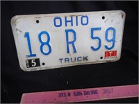 Vintage Ohio license plate