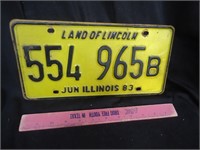 1983 Illinois license plate