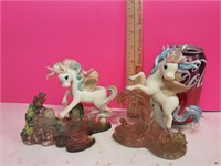 2 "Rainbow Dreams" Unicorn Figures