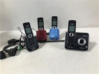 FOUR VTECH CORDLESS PHONES