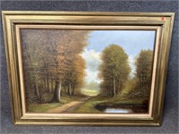 SIGNED OIL ON CANVAS COUNTRY SCENE