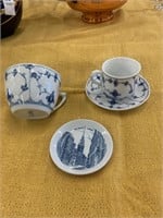 Royal Copenhagen antique tea cups and saucer