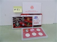 2001 U S Mint Silver Proof Set (10pc)