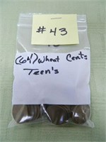 (64) Wheat Cents, Teens