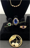 14K &18K Gold Filled Rings, Necklace & Pin