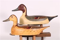 Pair of Hen & Drake Pintail Duck Decoys by Jim