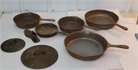 Group of cast iron cookware