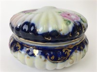 Vintage Hand Painted Porcelain Lidded Jar