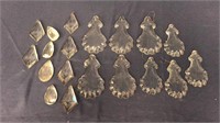 Lot of 19 Large Lead Crystal Chandelier pieces