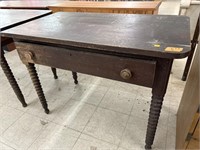 Vntg Wooden Table w/ Drawer 42 x 25 x 30.5 inches