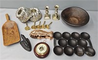 Country Kitchen Lot Collection Cast Iron etc