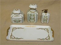 Charming Hand Painted Vanity Set.