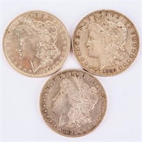 Coin 3 key Date Morgan Silver Dollars