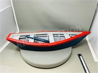 approx 20" long wood boat w/ oars