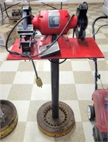 American HD 8" Double Ended Grinder on Stand