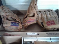 3 baseball gloves