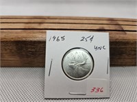 1965 25 CENT QUARTER UNC