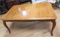 Large cherry dining table w/ 3 leaves