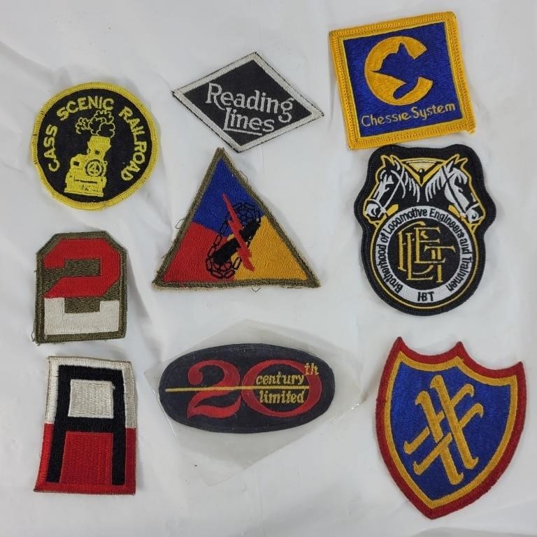 Vintage patches including XX corps patch