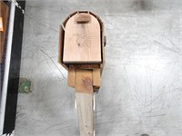 Wooden Mailbox with Post