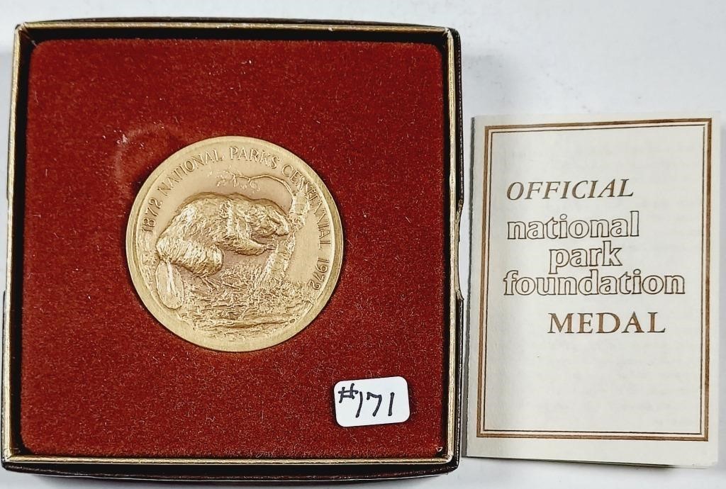 Solid bronze  National Park Foundation medal