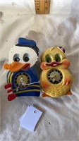 vintage daffy duck and bird clock
