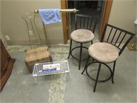 2 chairs,quilt rack,stools & stand